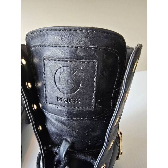 G by Guess Byson Combat Boots Sz 7 1/2 Black - Picture 10 of 10